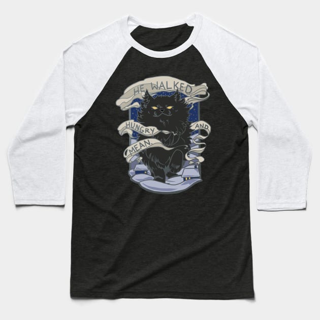 Yule Cat Baseball T-Shirt by AmberStone